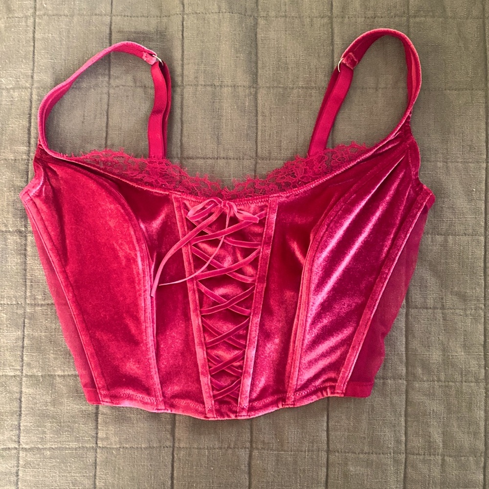 Victoria Secret Pink Velvet Corset